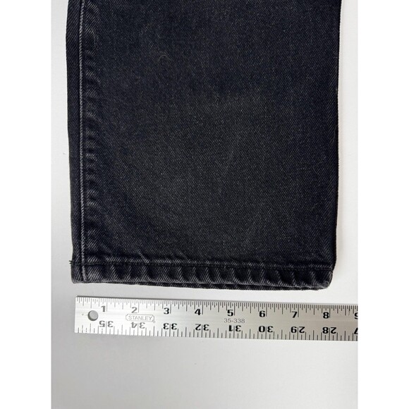 Revice Jeans 28 Black High Waist Straight Leg Denim Asymmetrical Button Fly USA - Picture 10 of 14